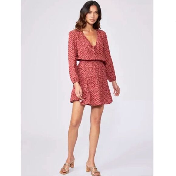 Paige Sandee Day to Night Mini Papaya Multi Pink Dress Size L - Picture 4 of 10